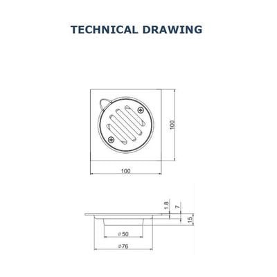 Milano Floor Drain -Balcony 10X10-Made In China